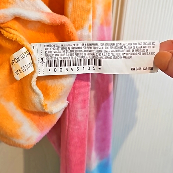 AC/DC Crop Tie Dye Hoodie - Official Merch - Picture 7 of 14